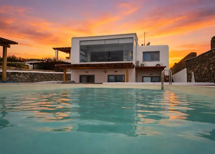 Luxury Frankie Mykonos Private Pool&jacuzzi Villa Kalafatis